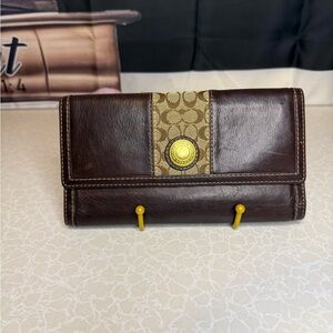 Coach Brown and Gold Wallet